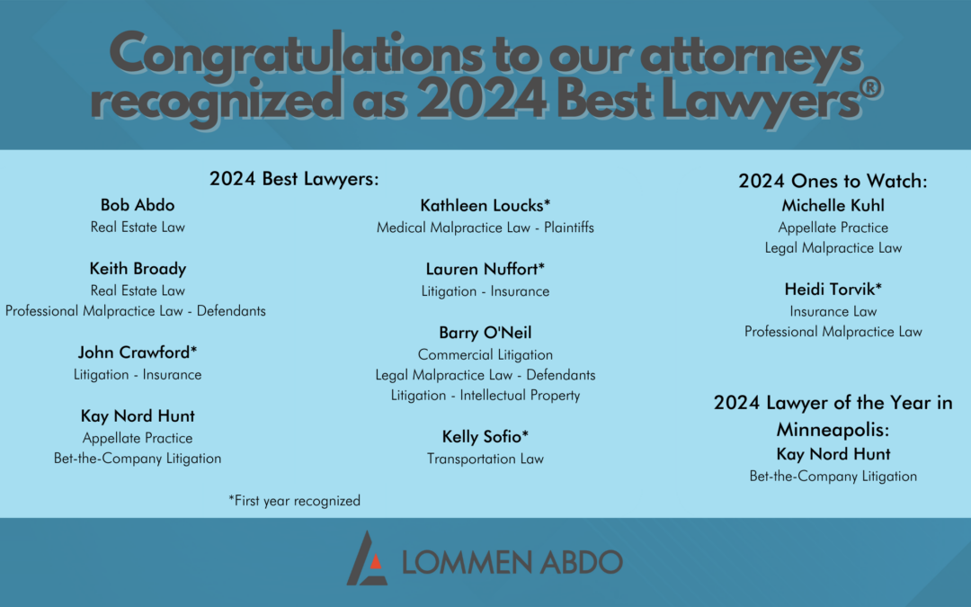 Ten Lommen Abdo Attorneys Recognized as 2024 Best Lawyers®